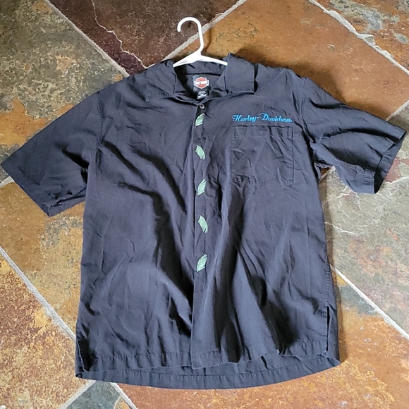 Harley-Davidson 70% Silk Embroidered shirt - Picture 7 of 8
